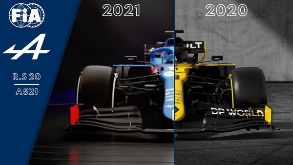 アルピーヌA521とルノーRS20の比較画像