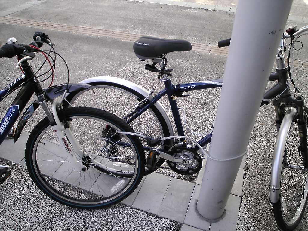 180cmのコイルロックで2台の自転車を地球ロック 自転車通勤会社員の北海道日記