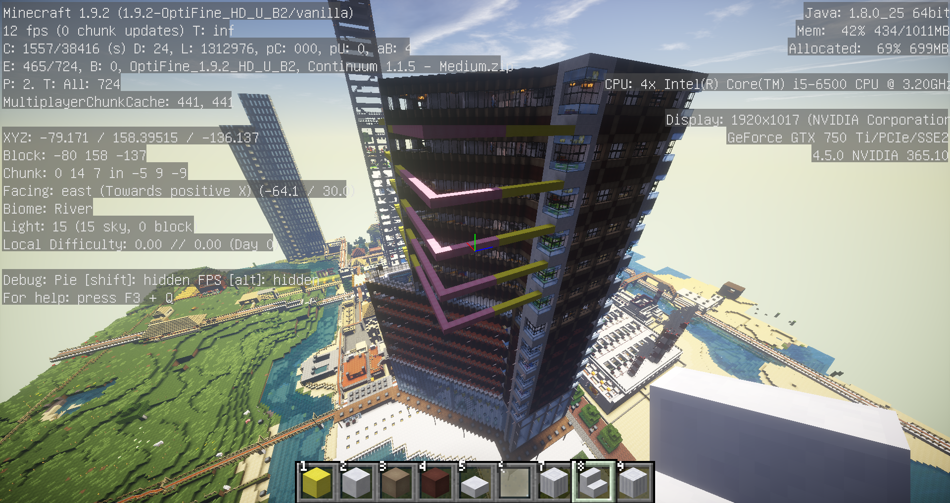 店舗複合型高層マンション11階から17階まで Minecraft建築部のラプターのblog