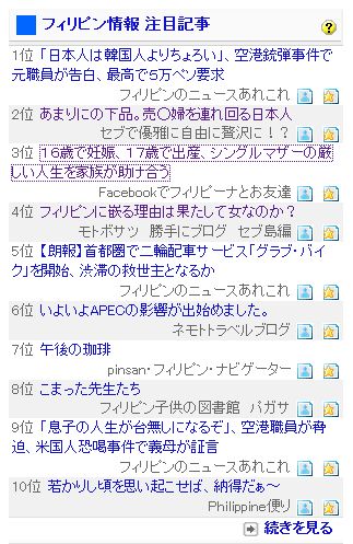 フィリピン情報注目記事ランキング３位９位 16歳で妊娠