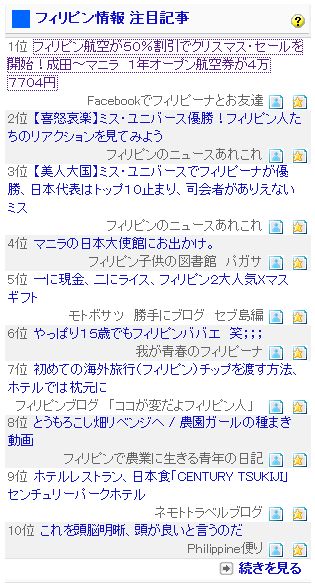 フィリピン情報注目記事ランキング フィリピン航空プロモ1位