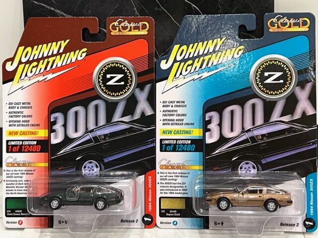 Voiture Miniature Johnny Lightning 1:64 - Nissan 300ZX 1984 Couleur Aspen Gold - Neuf