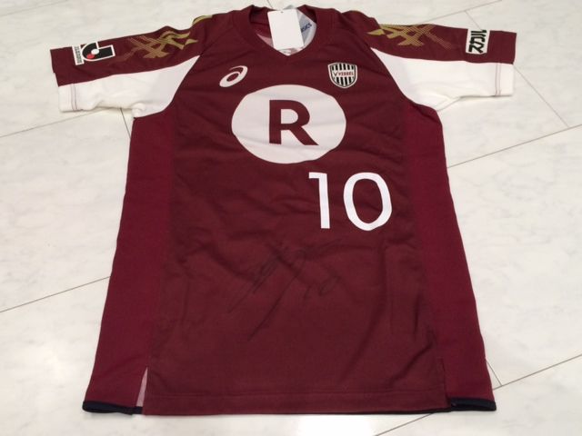 ヴィッセル神戸 森岡選手 10 直筆サイン入り レプリカ ユニフォーム L