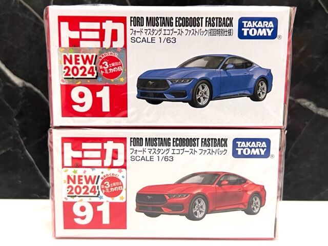 今月の新車～トミカ 91番 フォード マスタング エコブースト