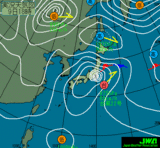 天気図10月9日18時