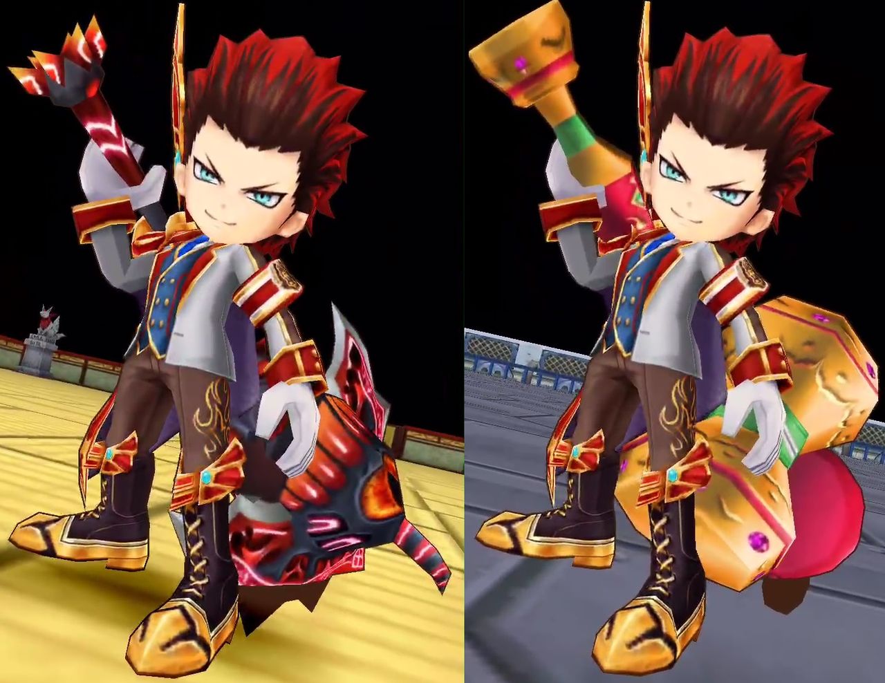 白猫 グルグルゲオルグどっちも似合う 呪斧 けん玉 見つめるカグツチ 茶熊ゲオルグ 華結びの白猫便り