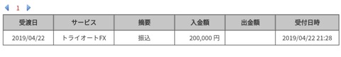 入出金履歴