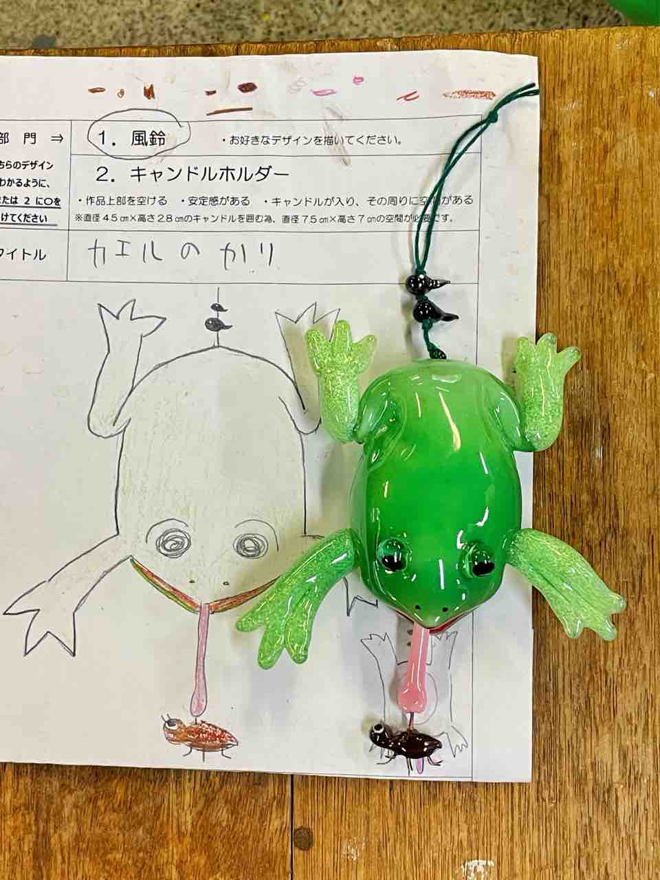カエル風鈴 : 『灯台もと暮らし 』西伊豆ガラス工房FARO徒然日記