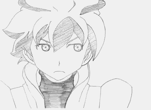 ８月某日 ゆうなぎデッサン チラうらスケッチ