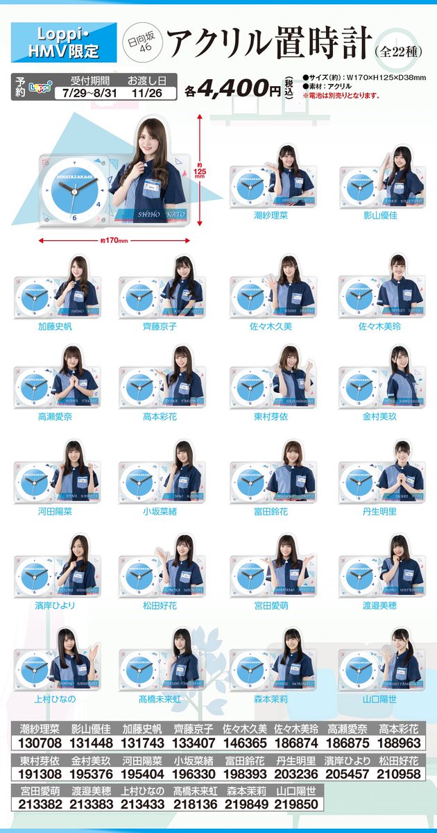 日向坂46 Lawsonアクリル置き時計 買う 買わない 日向坂46まとめ 日向速報 日向坂46 Lawsonアクリル置き時計 買う 買わない 日向坂46まとめ 日向速報