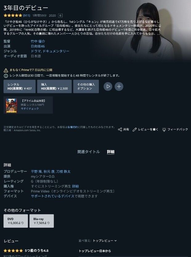 日向坂46 3年目のデビュー Amazon Primeにて公開なるか 日向坂46まとめ 日向速報