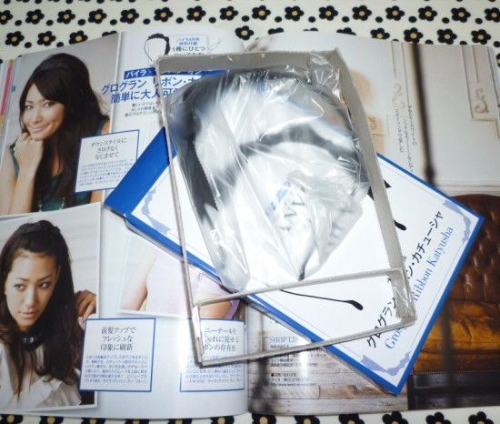 Baila X ランバン オン ブルー 黒グログラン リボン カチューシャ ファッションマグ Baila X ランバン オン ブルー 黒グログラン リボン カチューシャ ファッションマグ