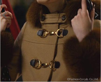 リチウムファム　LITHIUM FEMME 袖ファー カシミヤメルトン ビットダッフルコート