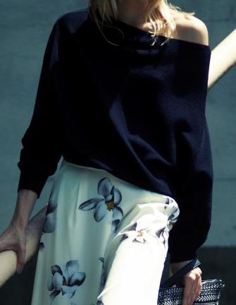 フレイアイディーFRAY I.D トップス ガータールーズドルマンニット