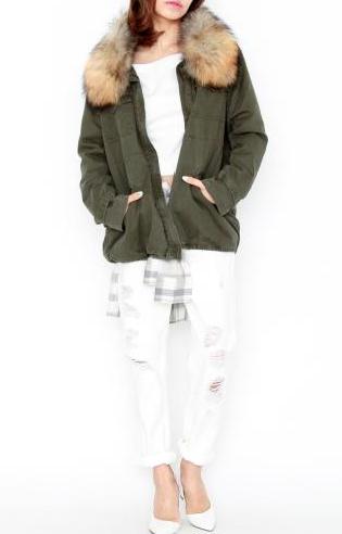 マーキュリーデュオ ファーライナー付ミリタリーコート