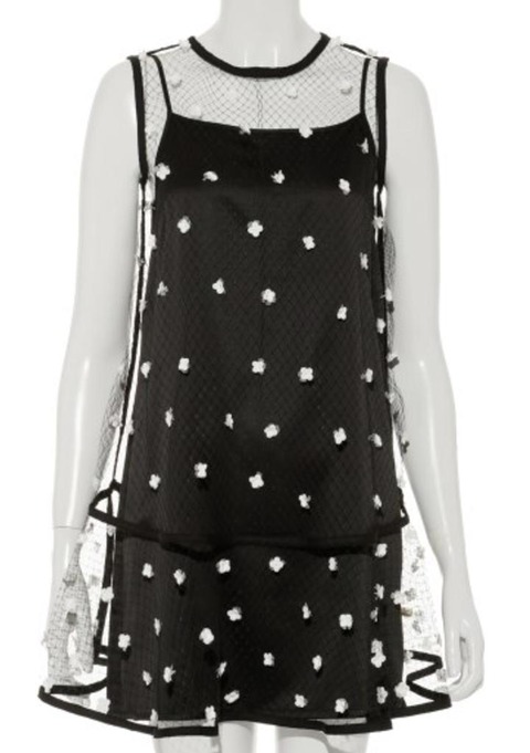 snidel (スナイデル)パイピングモチーフデザインAラインワンピース2