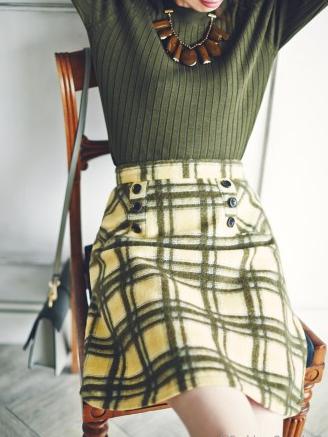 ファッションウォーカーアプワイザー 起毛チェックスカート