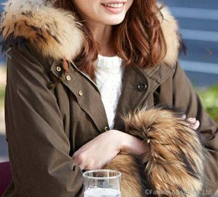 北川景子さんが独身貴族 第6話で着用したリチウムファム (LITHIUM FEMME)のOLMETEX 袖ファーモッズコート