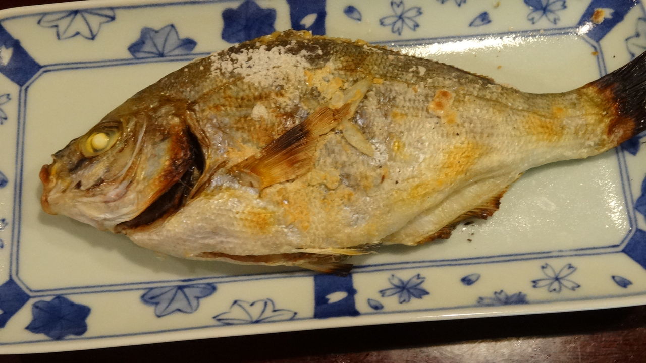 小樽高島漁港で初めてウミタナゴを釣り上げた 塩焼きは抜群の味 Diary Of Man S Own Cooking