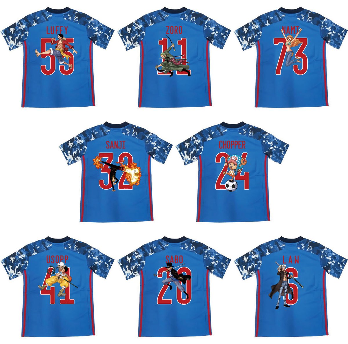 悲報 モンキー D ルフィ サッカー日本代表とコラボするもユニフォームが似合わない 2chフットボールまとめアンテナ