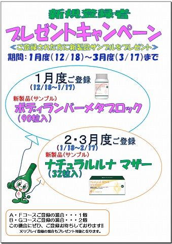 フォーデイズ新規プレゼント