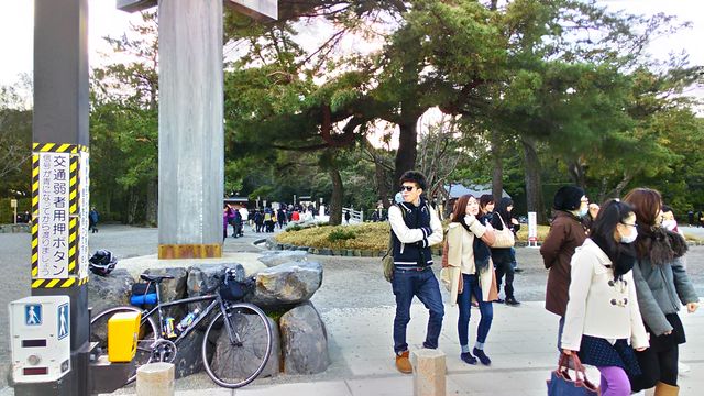 伊勢神宮 外宮から内宮 自転車