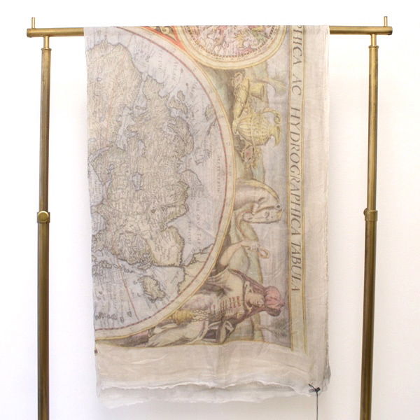 ファリエロサルティ 地図柄 マップ柄 大判ストール ファリエロ