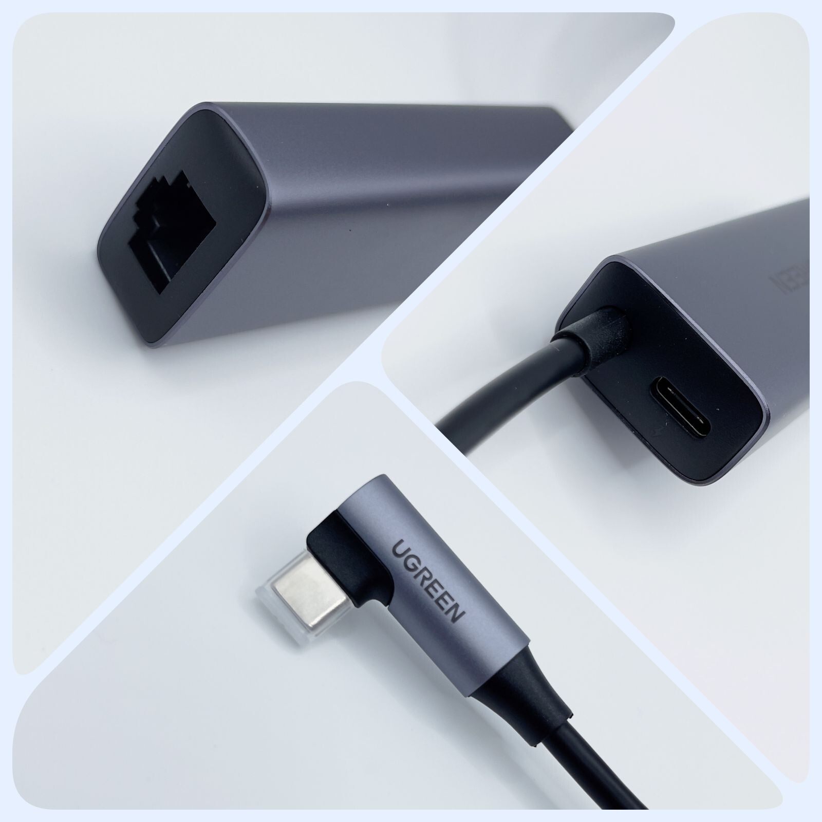 UGREEN USB-C to RJ45 Ethernet Adapter Chromecast wtih GoogleTVを有線接続 狐丸の「これ買ってみました」 Google Chromecast Googletv イーサネットアダプタ