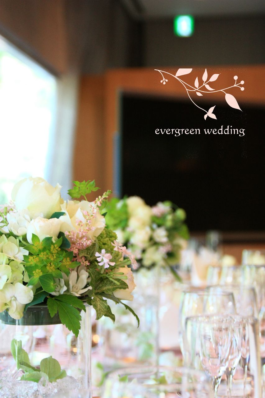 淡いピンクとグリーンで 新緑のご結婚式 Evergreen Wedding