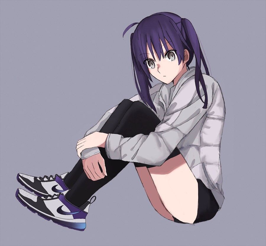 月姫 Nikeのスニーカー履いたみおちゃんイラスト ニーソ スニーカーいいぞぉ