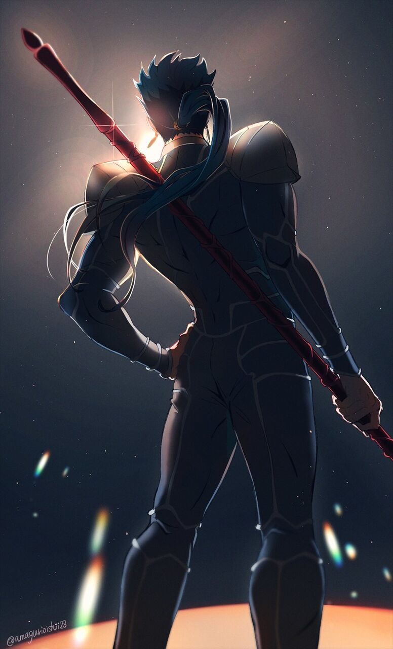Fgo 光の御子クーフーリンイラスト 背中で語ってますね