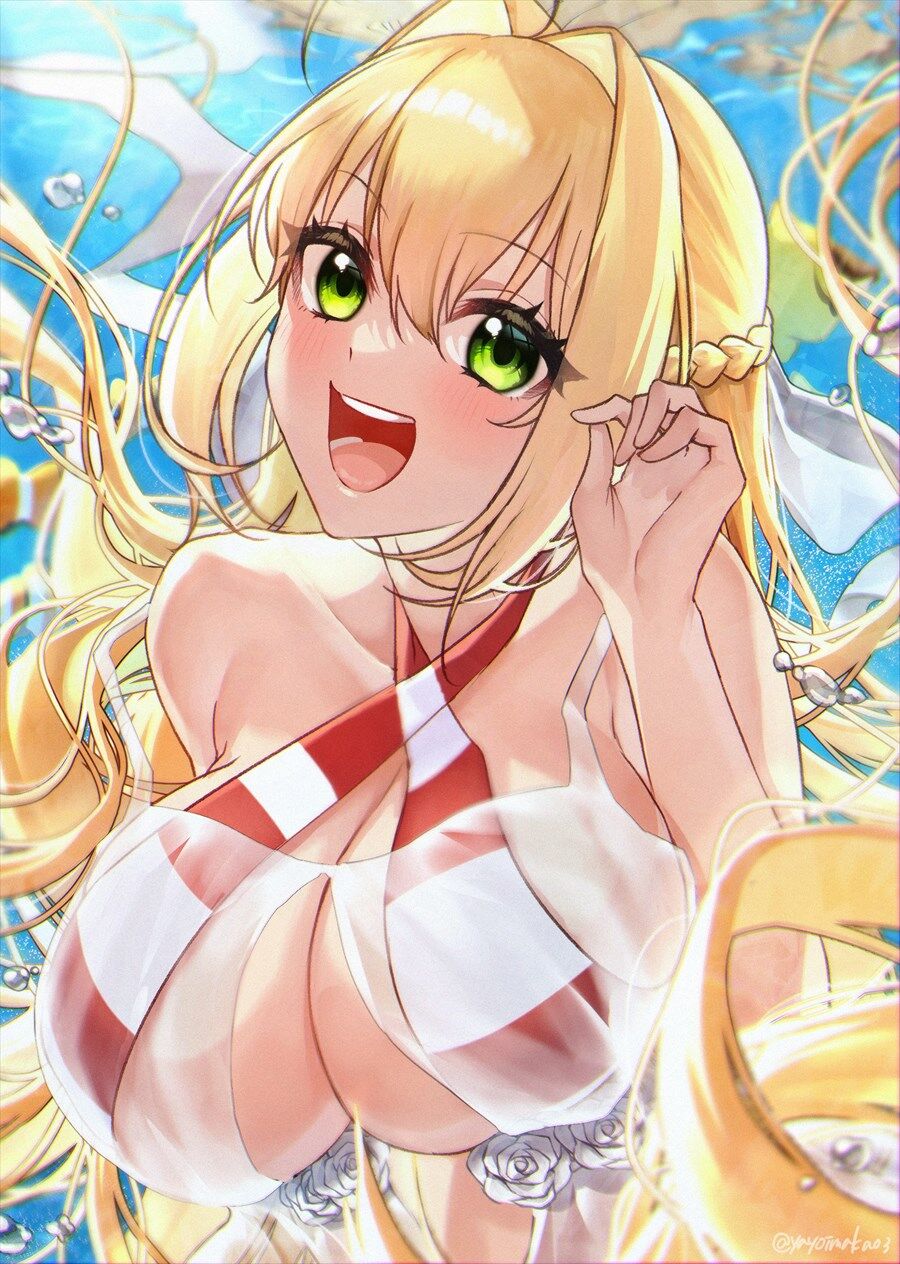 Fgo やよいまかさんの水着ネロちゃまイラスト 水着ネロちゃま可愛いよ 2chゲームまとめアンテナ