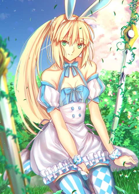 【FGO】バニー水着のキャストリアイラスト！　バニー可愛いです！！