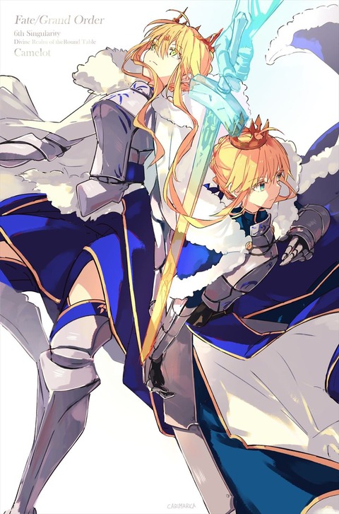 【FGO】騎士王&獅子王イラスト!! 成長前も後もどっちも好きです!