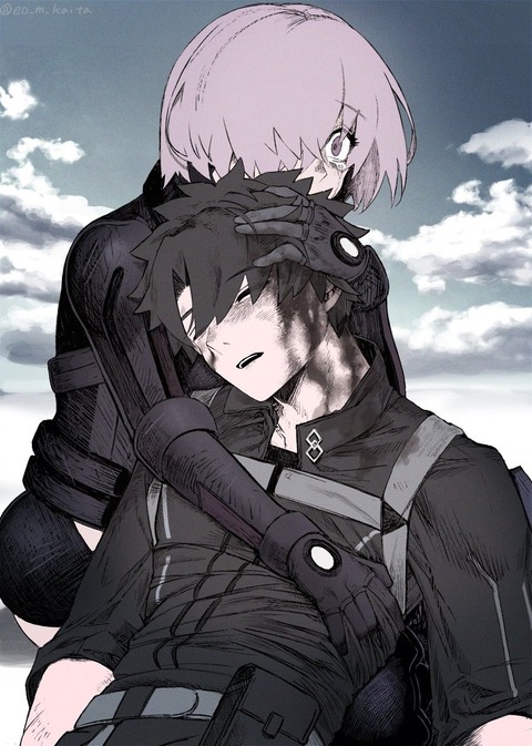 Fgo ソロモン映画のぐだ男 マシュイラスト 二人とも凛々しいよな