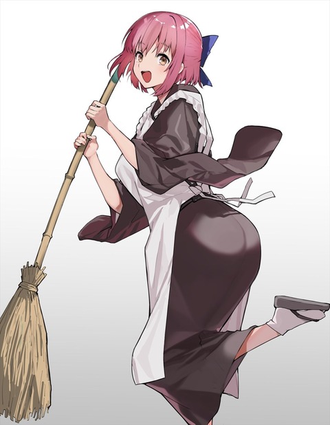 月姫 ハレノチアメさんの琥珀さんイラスト 箒もって掃除してる琥珀さんも可愛いよ Fgoまとめ カルデア速報