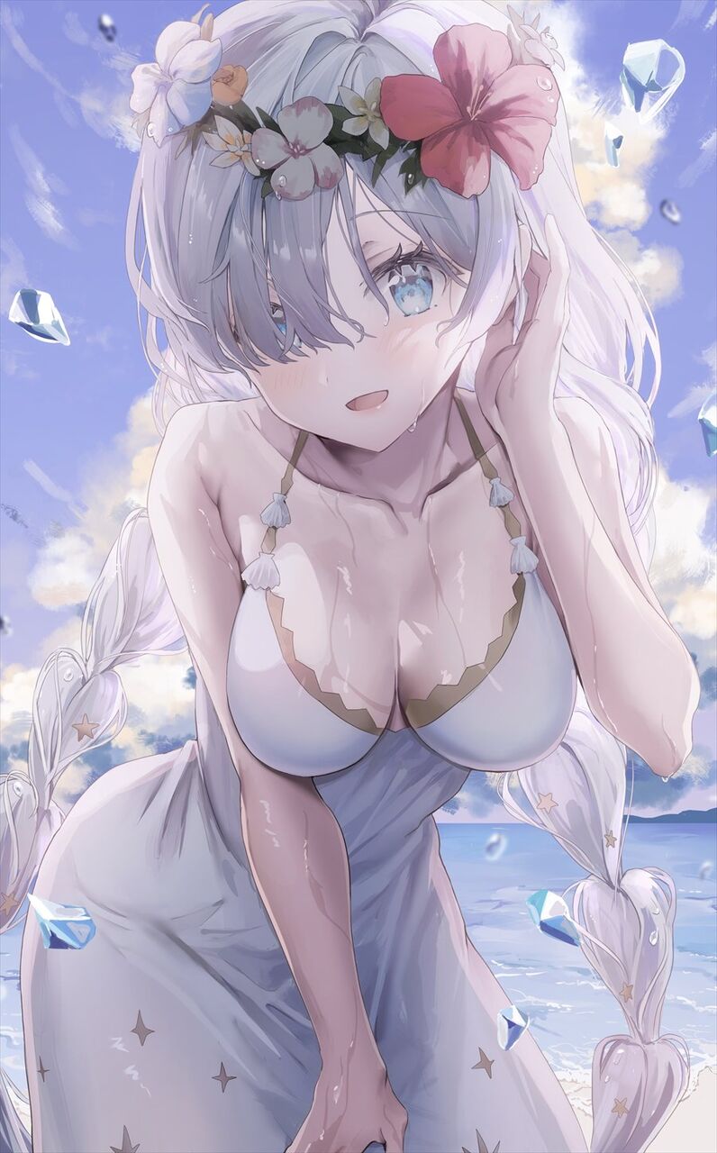 Fgo ナノなさんの水着アナスタシアイラスト 頭の花の飾りが可愛いですね 2chゲームまとめアンテナ Fgo ナノなさんの水着アナスタシアイラスト 頭の花の飾りが可愛いですね 2chゲームまとめアンテナ