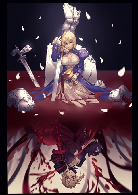 Fgo 青王 黒王イラスト 鏡写しになってるのいいね Fgoまとめ カルデア速報