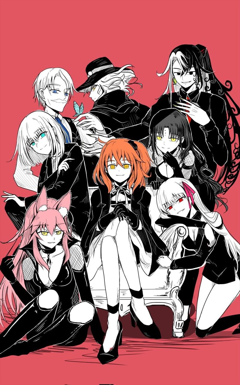 Fgo マフィア風サーヴァント達イラスト ボスぐだ子もかっこよくていいね