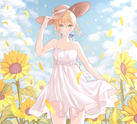 Fgo 白ワンピースのセイバーさんイラスト 尊すぎます Fgoまとめ カルデア速報