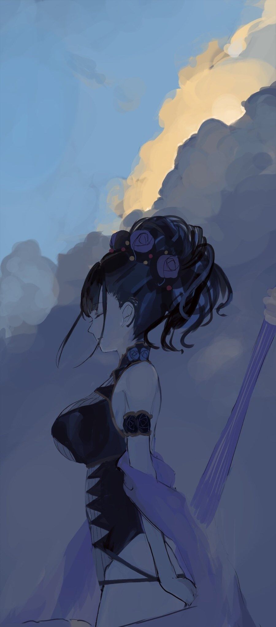 Fgo 涼んでいる水着紫式部イラスト 夏の終わりを感じます