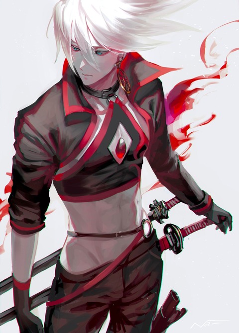 Fgo カルナさんの邪ンヌ水着ver がカッコ良すぎる 胸の宝石 日本刀がカッコ良すぎ Fgoまとめ カルデア速報