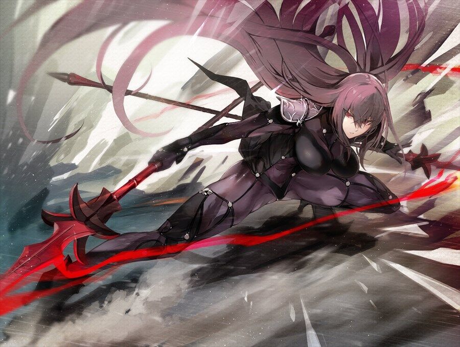 Fgo 西出ケンゴローさんのスカサハ師匠イラスト 二つの槍を使いこなす師匠かっこよすぎる