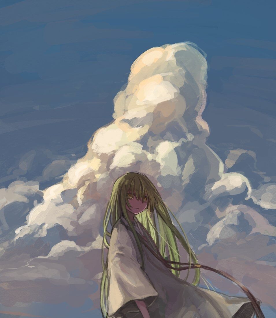 Fgo ひめこさんのエルキドゥイラスト 背景の入道雲が良いですねぇ