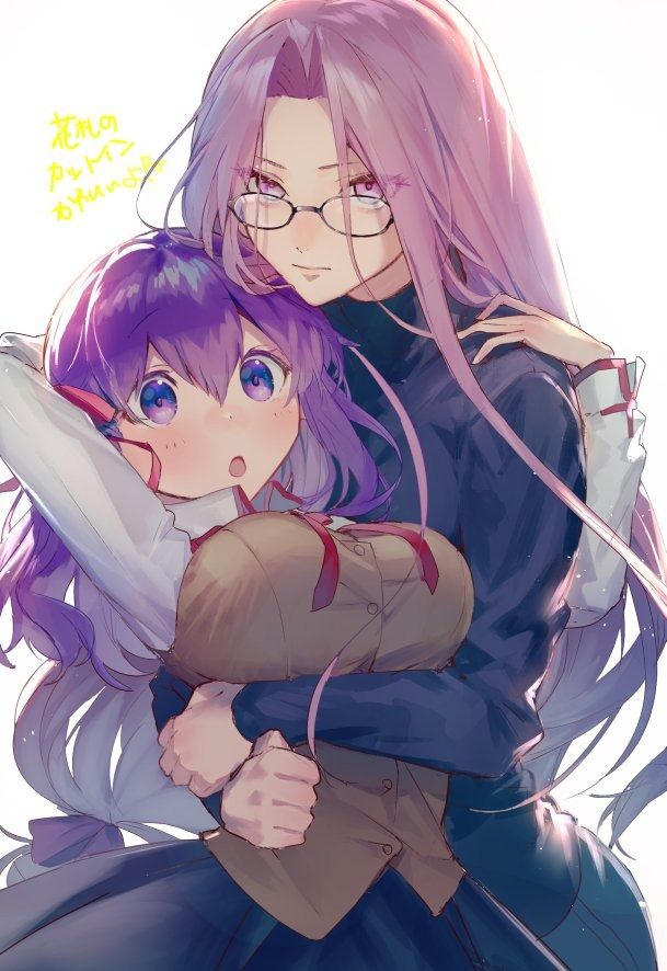 Fgo 桜を後ろから抱きしめるライダーさん あぁ
