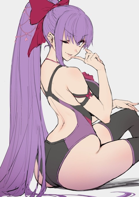 Fgo 競泳水着のbbちゃんイラスト ポニテbbちゃん可愛すぎる Fgoまとめ カルデア速報