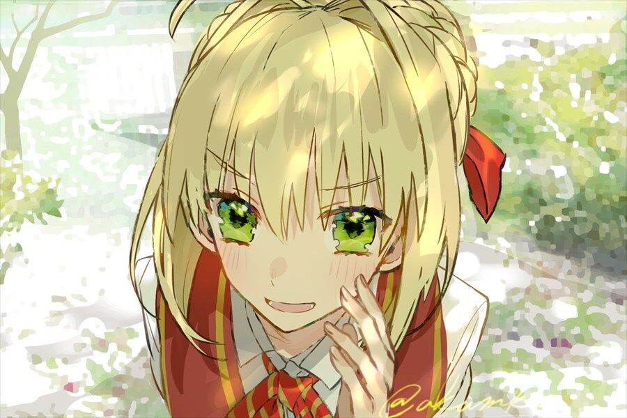 Fgo 学園裏に呼び出されてコソコソ耳打ちしてくる制服ネロちゃま ネロちゃまの制服姿可愛すぎない