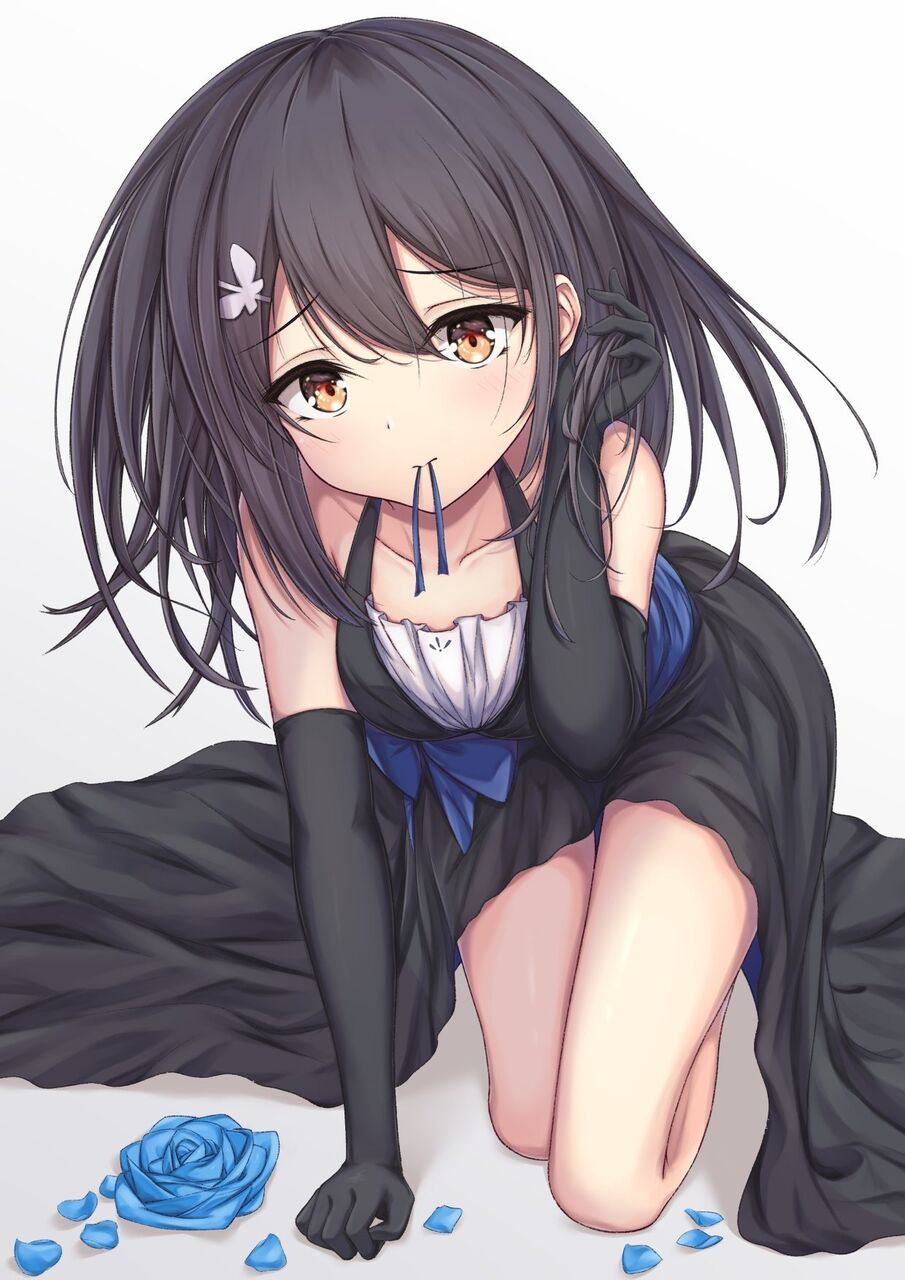 Fgo ドレスを着た美遊イラスト 髪ゴム口に咥えてるの可愛い Fgo ドレスを着た美遊イラスト 髪ゴム口に咥えてるの可愛い