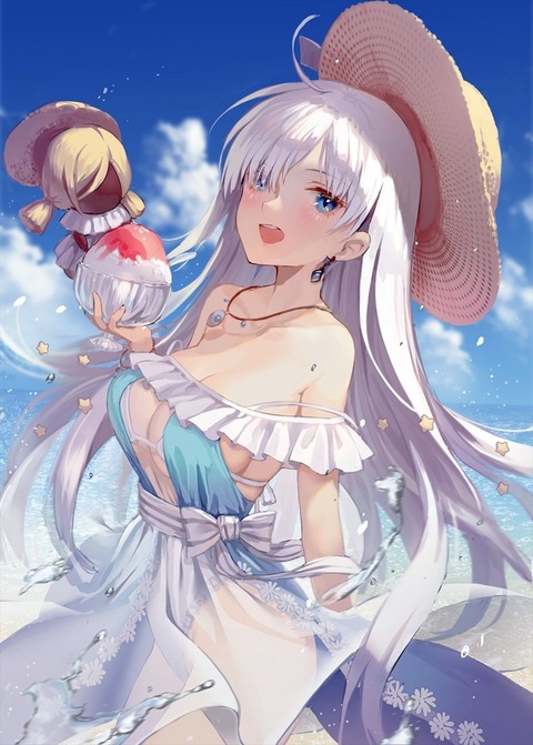 Fgo 梨月さんの水着アナスタシアイラスト 皇女様かき氷に合ってます Fgoまとめ カルデア速報