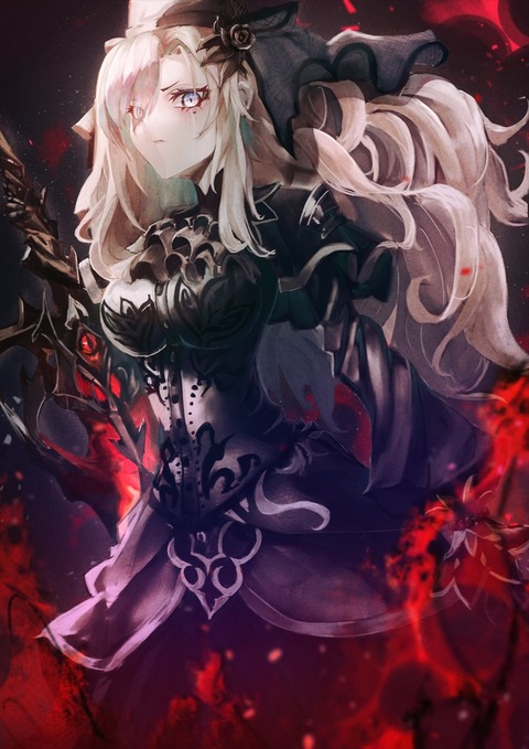 【FGO】クリームヒルトさんイラスト！！ 黒いドレスが素敵です！のサムネイル